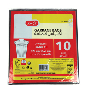 LuLu Garbage Bags 79 Gallon 120cm x 140cm 10pcs