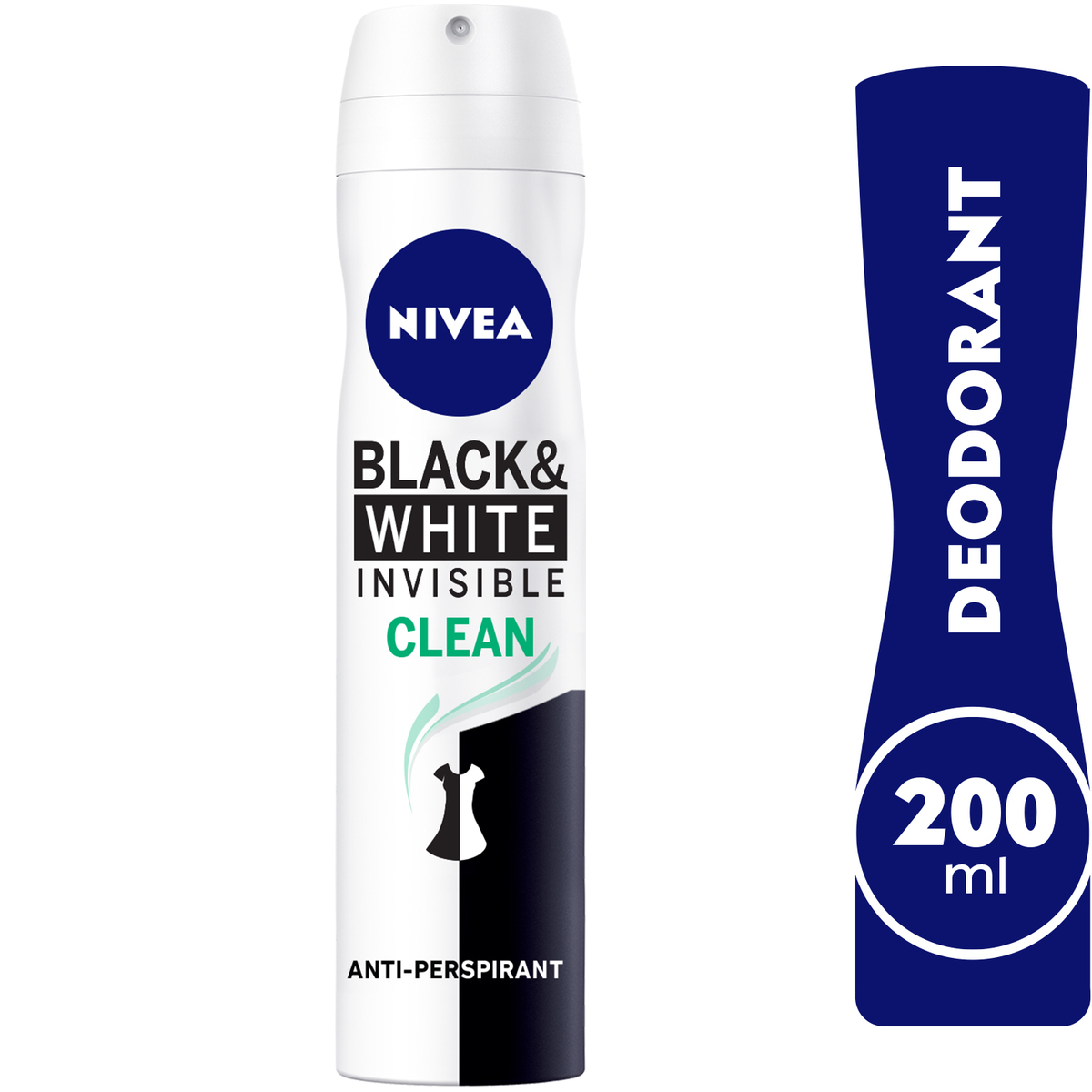 Nivea Invisible For White Clean 200ml | Female & | Lulu KSA