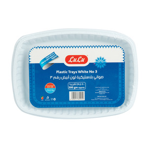 LuLu White Plastic Tray No.3 500 g