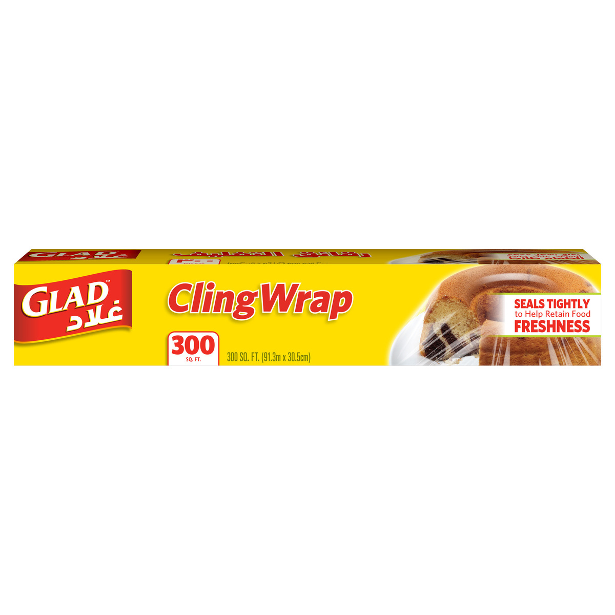 Glad Cling Wrap Plastic Wrap 300 sq. ft. Size 91.3m x 30.5cm 1 pc