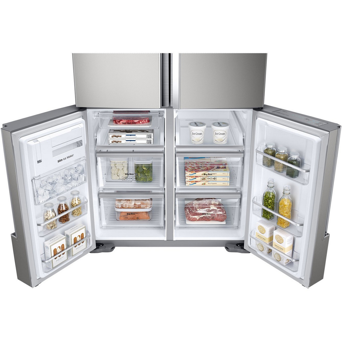 Buy Samsung French Door Refrigerator Rf85k9062x8 845ltr Online Lulu Hypermarket Uae