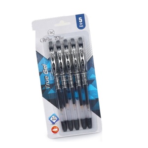 Win Plus Pen Black True Gel 0.7mm 5's