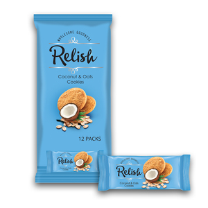 Relish  Coconut & Oats Cookies 12 x 42g