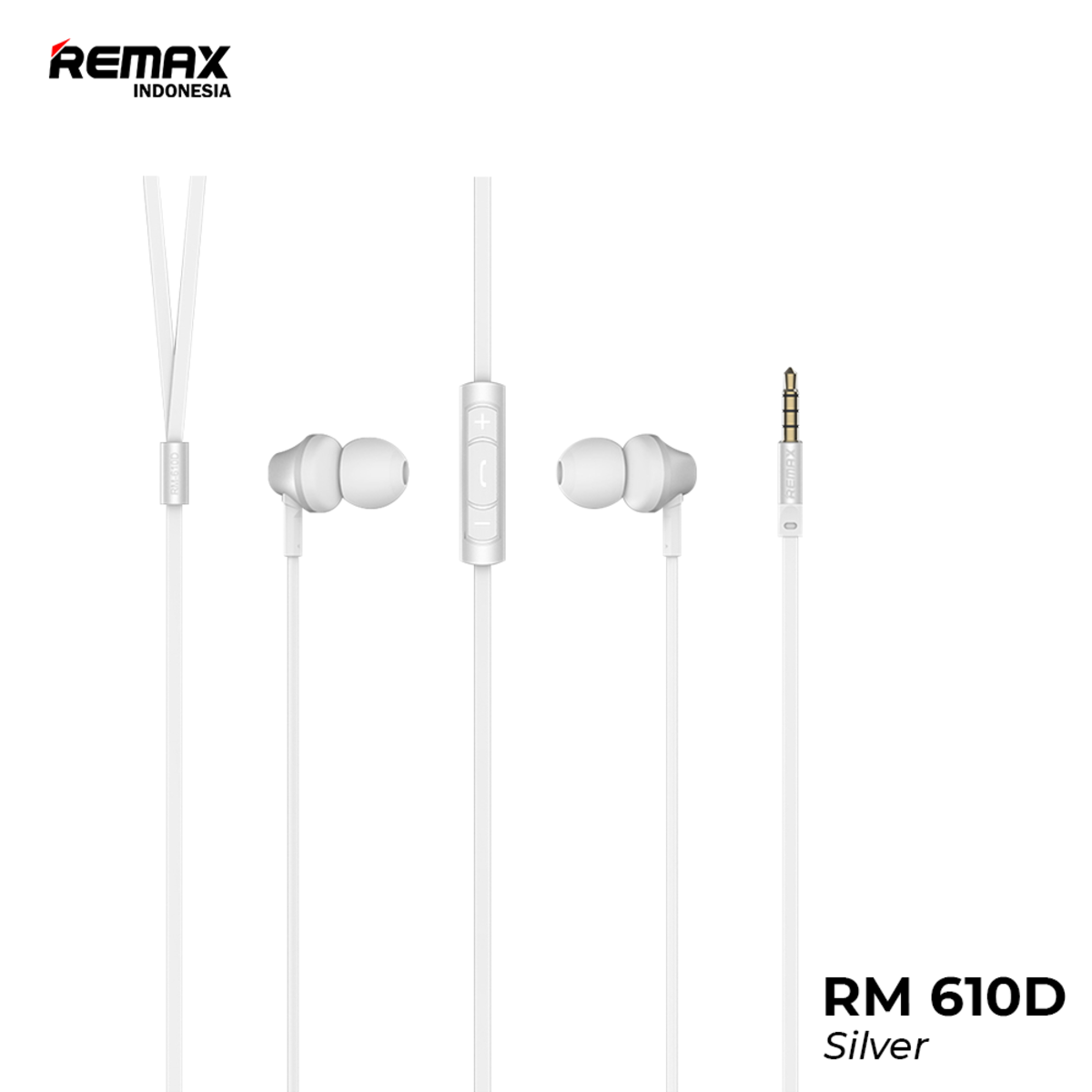 Remax Earphn RM610D Silver Online at Best Price Mobile Handsfree