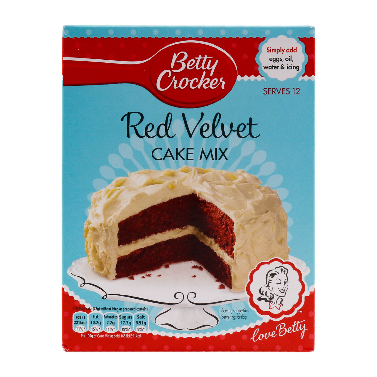 Buy Betty Crocker Red Velvet Cake Mix 425g Online Lulu Hypermarket Qatar