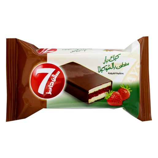 Buy Almarai 7 Days Chocolate Coated Cake Bar with Strawberry Filling 10