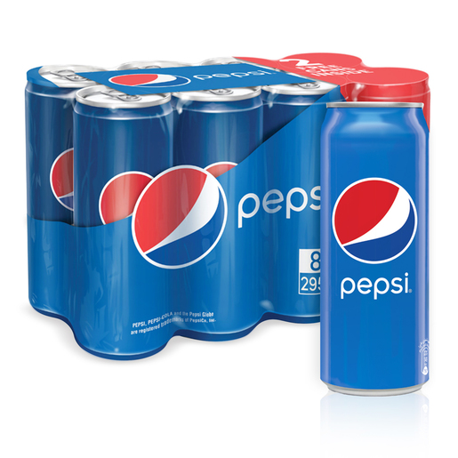 Buy Pepsi Carbonated Soft Drink Cans 8 x 295ml Online - Lulu ...