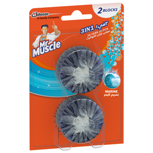 Mr. Muscle Toilet Block 3in1 Marine 2 x 50 g