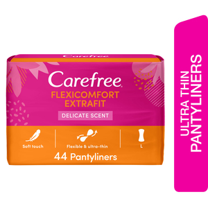 Carefree Panty Liners FlexiComfort ExtraFit Delicate Scent 44 pcs