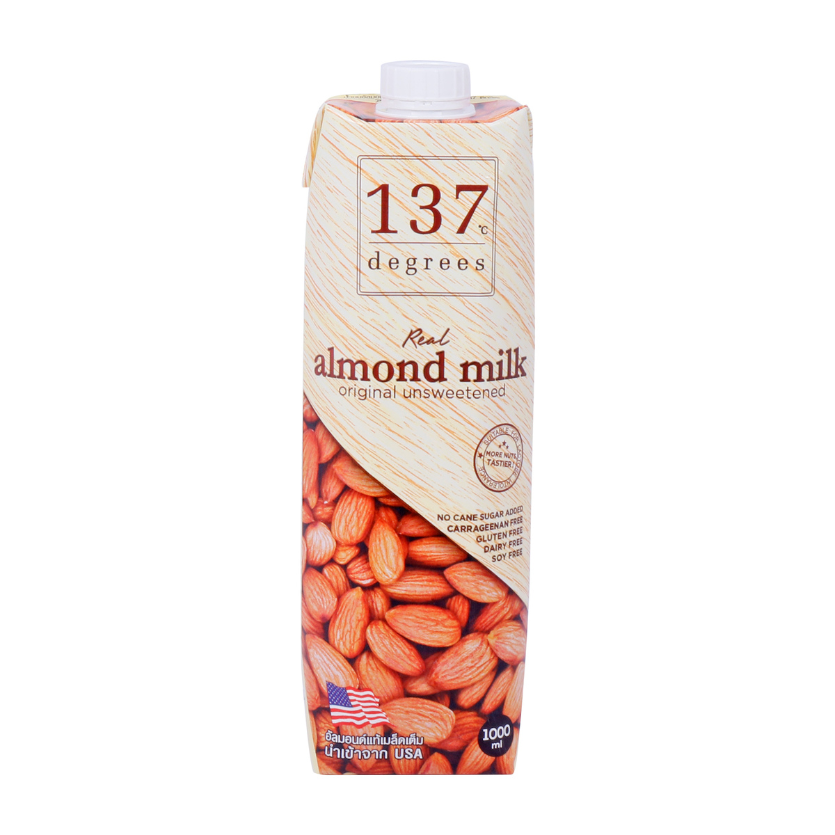 Buy 137 Degrees Real Almond Milk Unsweetened 1litre Online Lulu Hypermarket Qatar