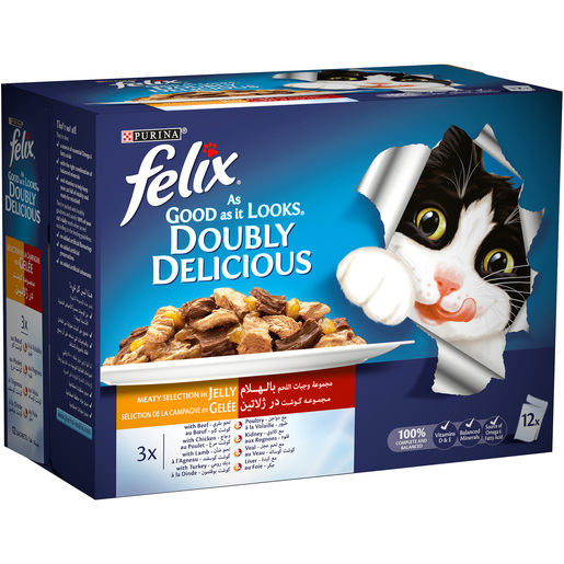 Buy Purina Felix Wet Cat Food Doubly Delicious Meaty ...