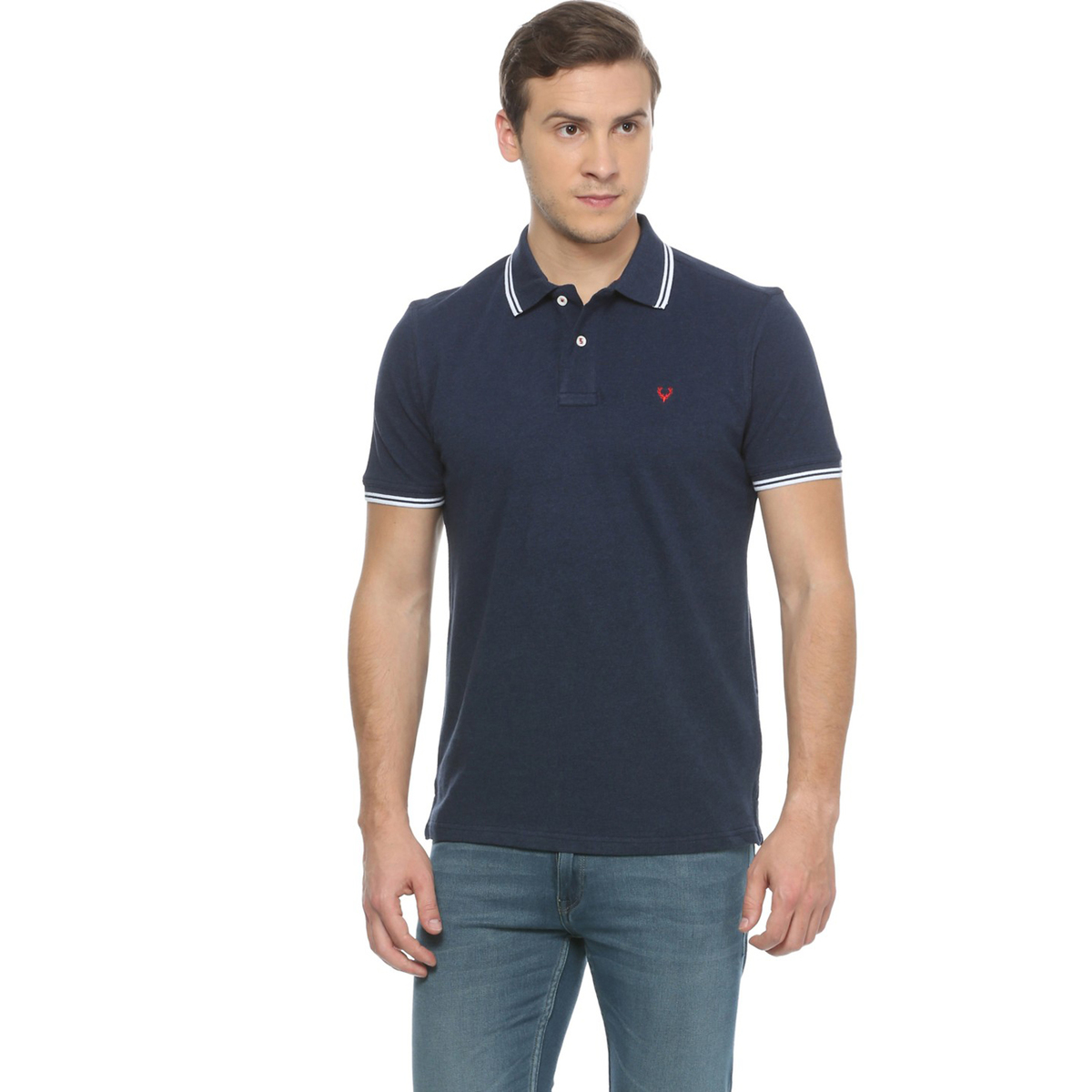 Allen Solly Men's Polo AMKP1G002430 Navy XX-Large Online at Best Price ...