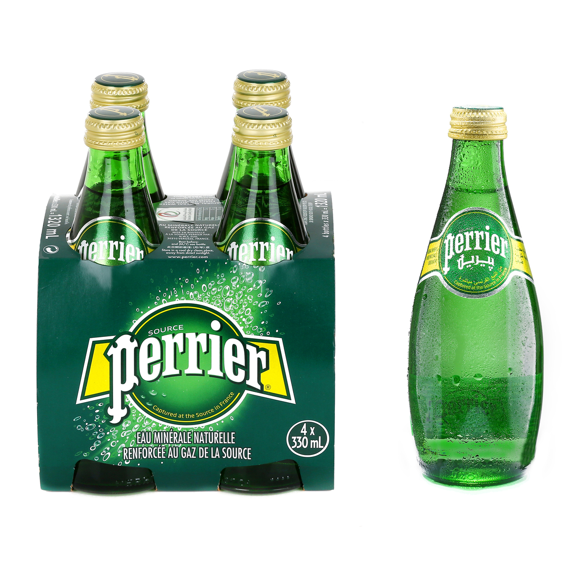 Buy Perrier Natural Sparkling Mineral Water Regular 330ml Online - Lulu