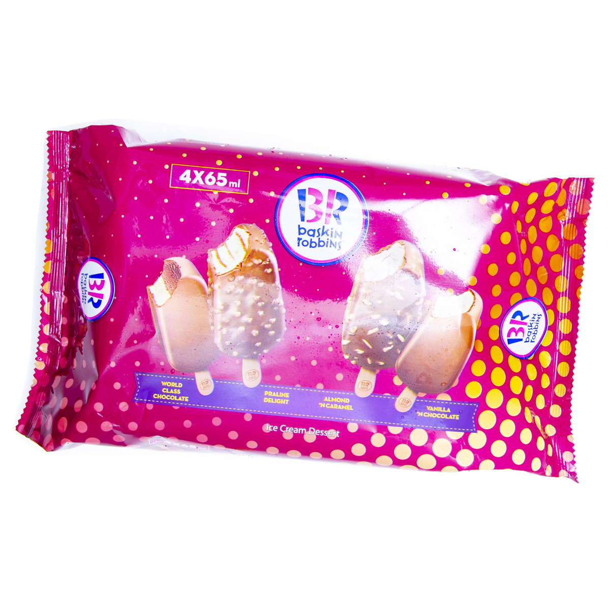 Buy Baskin Robbins Ice Cream Desert Assorted 4 X 65ml Online Lulu Hypermarket Uae