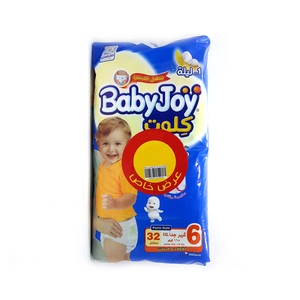 Baby Joy Cullote Baby Diaper Pants No.6 +16 kg 32 pcs