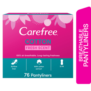 Carefree Panty Liners Cotton Feel Fresh Scented 76 pcs