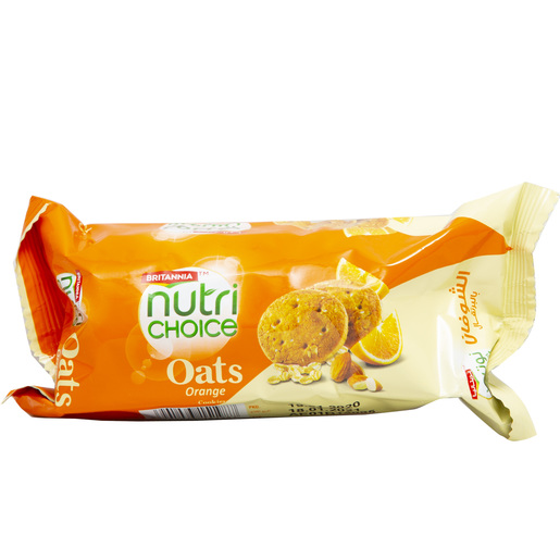 Buy Britannia Nutri Choice Oats Orange Cookies 75g Online