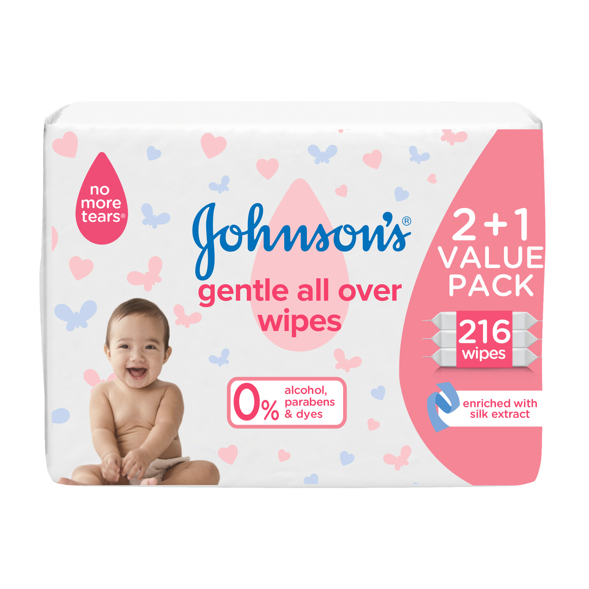 Johnson's Baby Wipes Gentle All Over 216 pcs