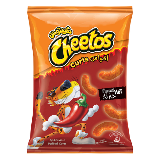 Buy Cheetos Curls Flaming Hot 90g Online Lulu Hypermarket UAE