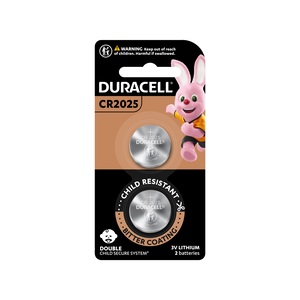 Duracell Specialty 2025 Lithium Coin Battery 3V, pack of 2 (DL2025/CR2025) suitable for use in keyfobs, scales, wearables and medical devices