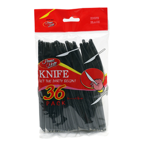 Home Mate Plastic Knife Black 36 pcs