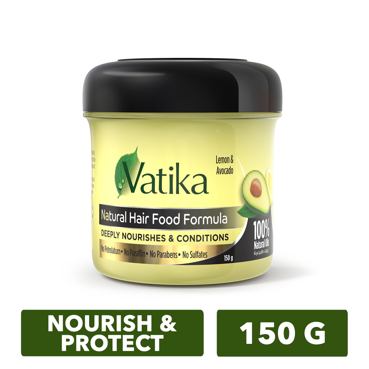 Dabur Vatika Lemon Avocado Natural Hair Food Formula 150ml Hair Creams Lulu Oman