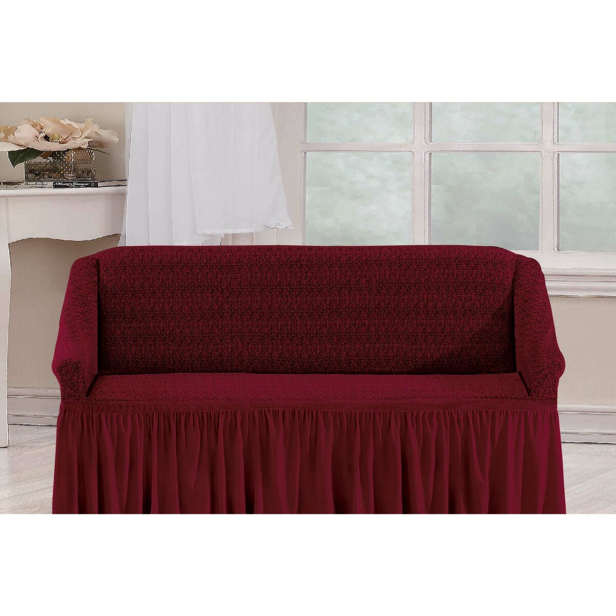 Buy Cannon Sofa Cover 2 Seater Burgundy Online Lulu Hypermarket Uae