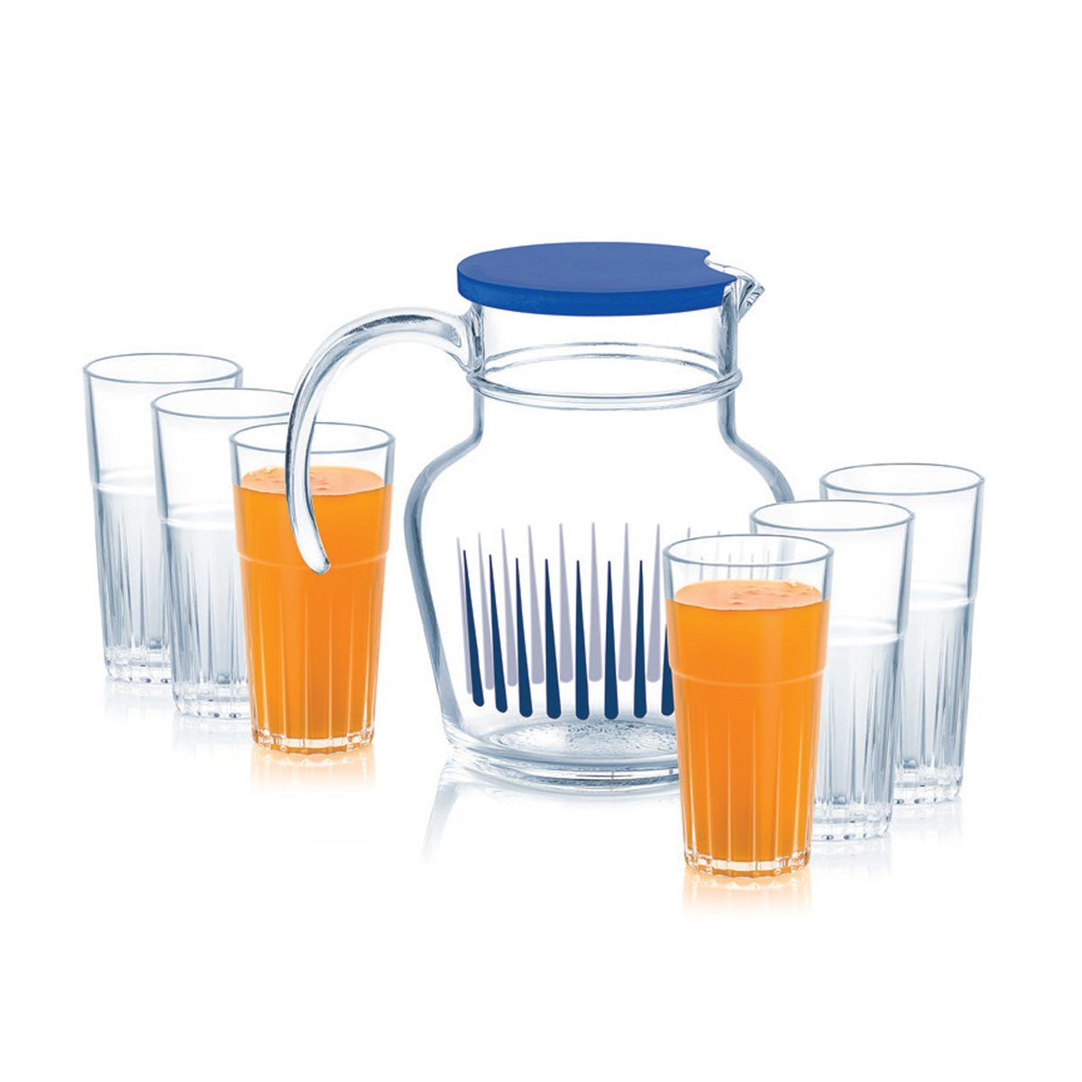 Luminarc Drink Set 7pcs Lance Blue 2701 Online At Best Price Glass Setswater Set Lulu Uae 8990