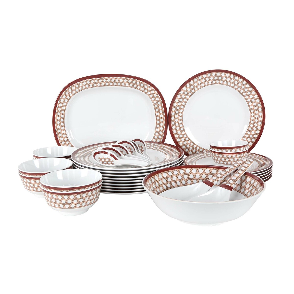 Lulu Melamine Dinner Set Set 34pcs Neta Online At Best Price Dinner Sets Lulu Ksa Price In 3353