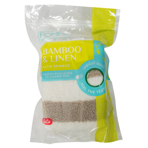 Fomme Bamboo & Linen Bath Sponge 1 pc