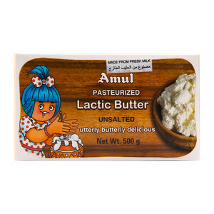 Amul Lactic Butter Unsalted 500 g