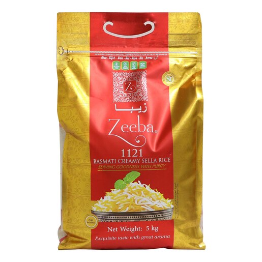 Buy Zeeba 1121 Basmati Creamy Sella Rice 5kg Online - Lulu ...