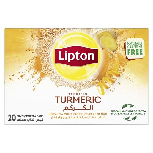 Buy Lipton Herbal Tea with Terrific Turmeric Ginger & Orange 20pcs