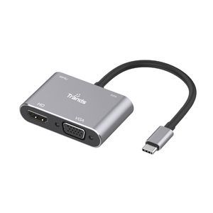 Trands Type-C to HDMI VGA USB3.0 Adaptor with PD Charge TR-CA5857