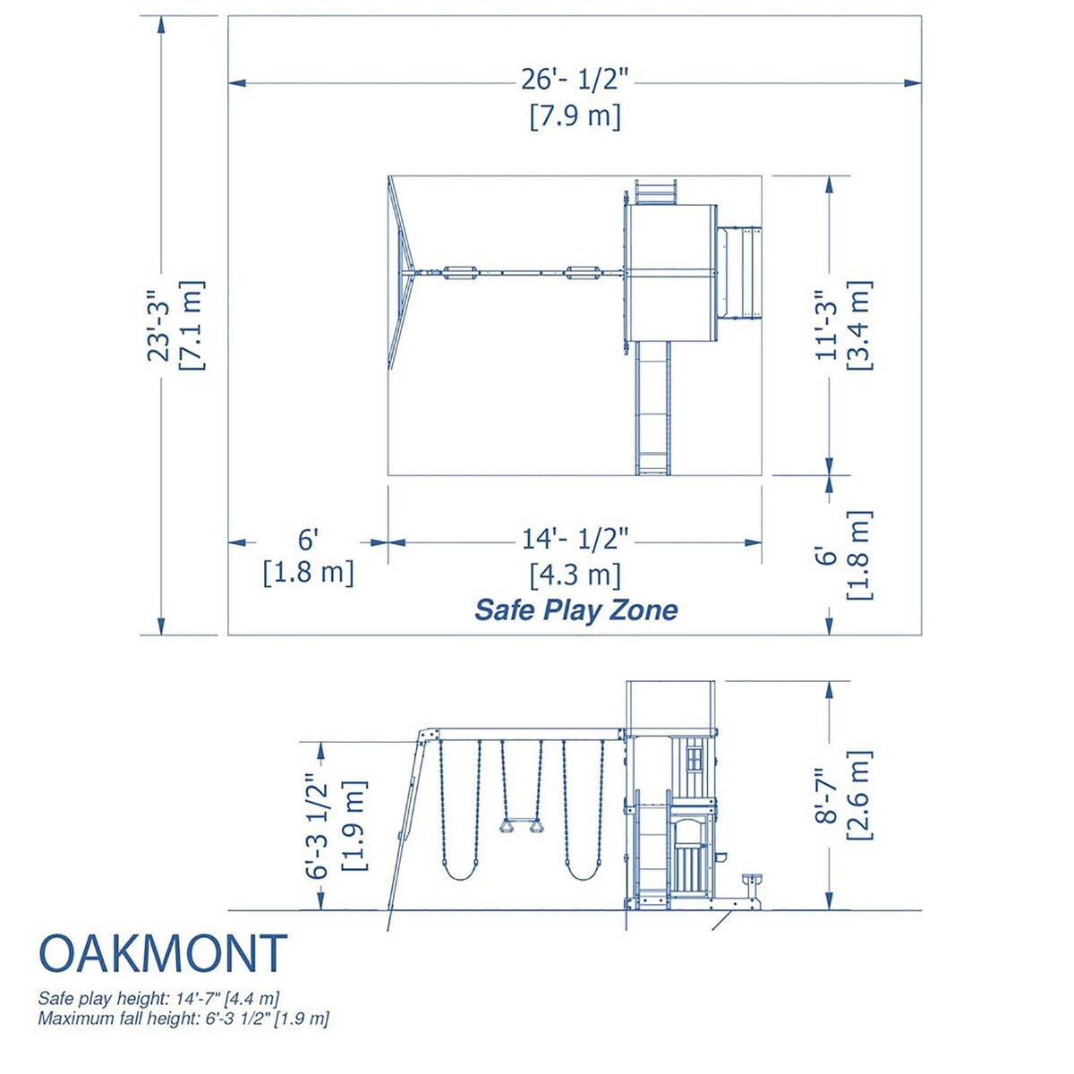 قم بشراء backyard discovery oakmont wooden swing set 65114 من الموقع من لولو هايبر ماركت outdoor games toys