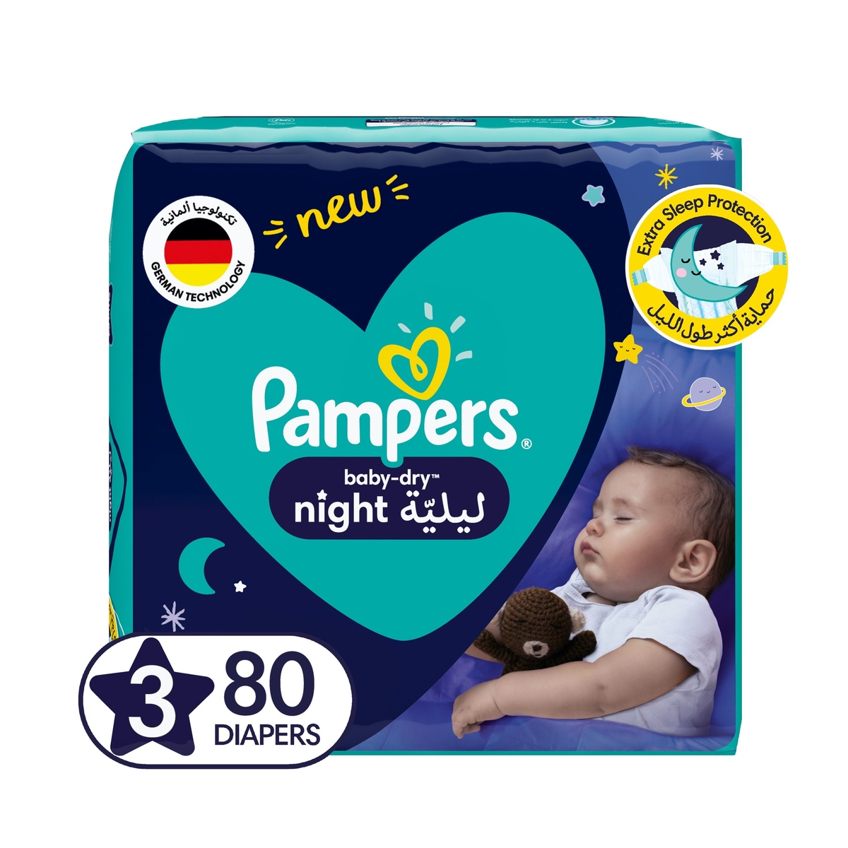 Pampers Baby-Dry Night Diapers Size 3 7-11kg 80pcs | Baby Nappies