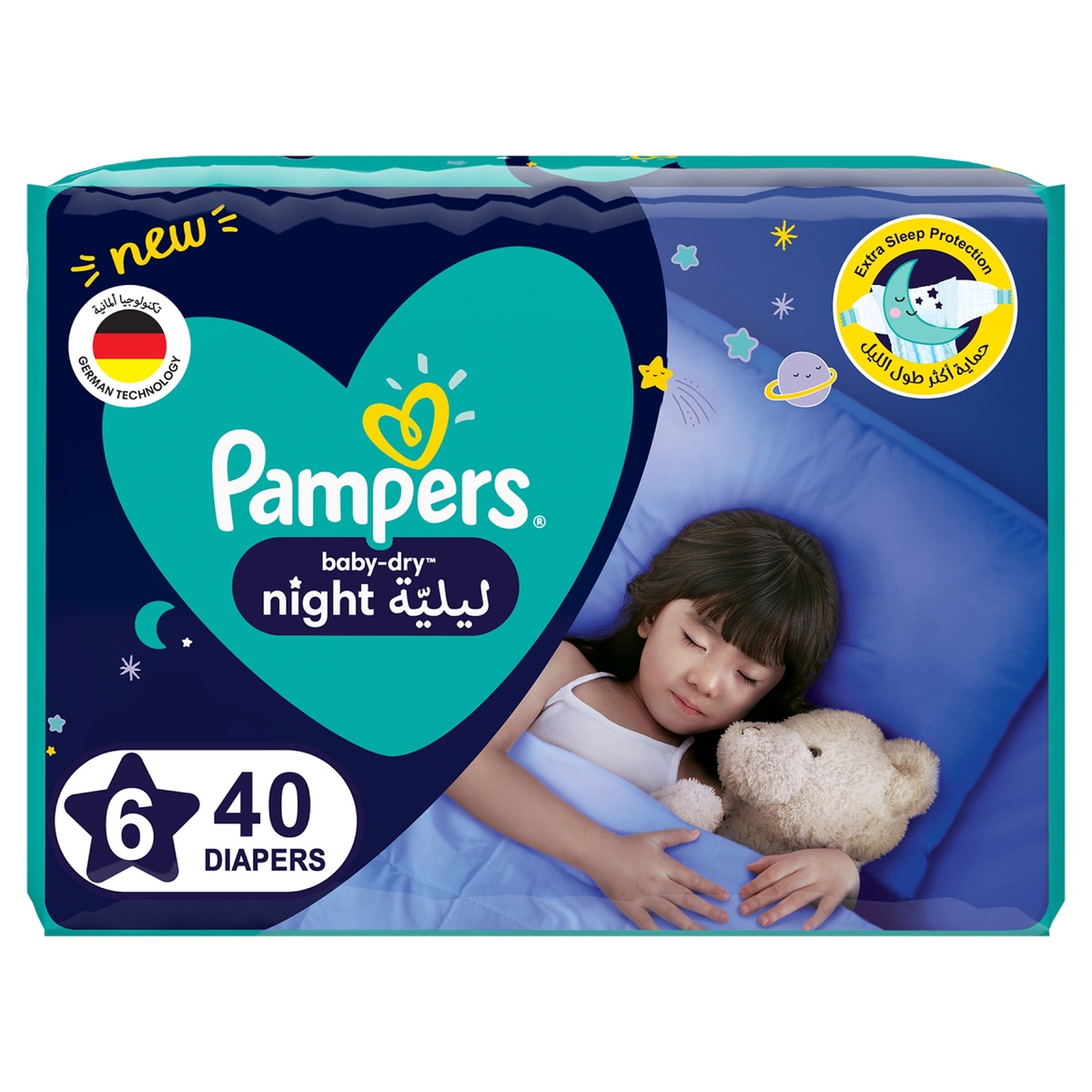 Pampers Baby-Dry Night Diapers Size 6 14+kg 40pcs Online at Best Price