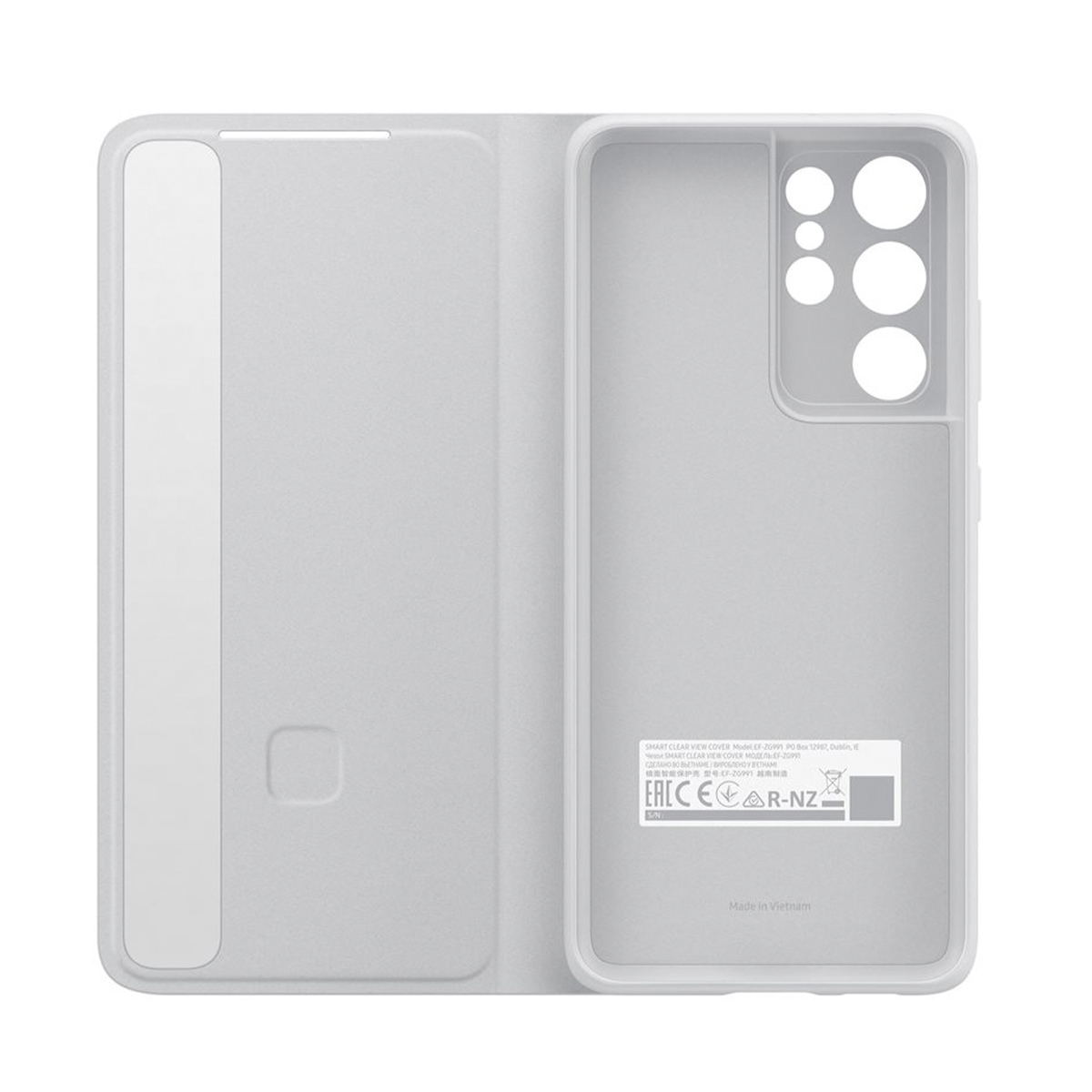 Buy Samsung Galaxy S21 Ultra Book Cover Smart Clear View Cover Zg998 Grey Online Lulu Hypermarket Uae
