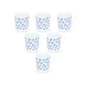 Cello Roma Mugs 6 pcs Set, Blue Fol