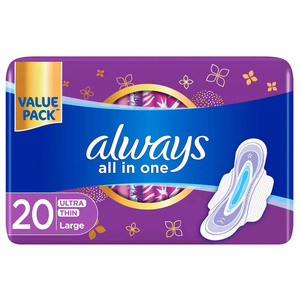 Always All In One Ultra Thin Large Pads With Wings Value Pack 20pcs