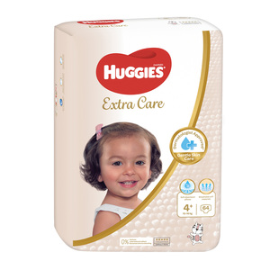 Huggies Extra Care Diaper Size 4+ 10-16 kg 64 pcs