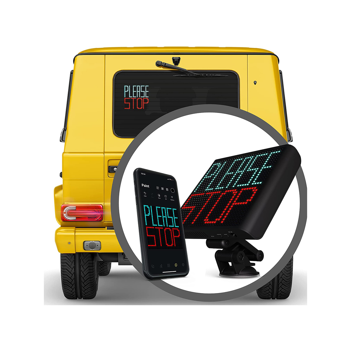 قم بشراء Mojipic Voice Controlled Emoji Car Led Display Mj1901 من الموقع من لولو هايبر ماركت Null