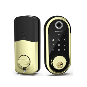 Smonet Fingerprint Electronic Deadbolt Door Lock with Keypad Y001-GLD