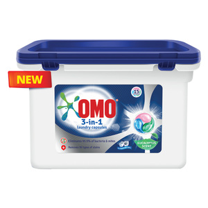 Omo 3in1 Laundry Capsules Eucalyptus Scent 15 pcs