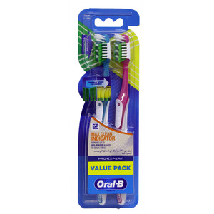 Oral B Max Clean Indicator Pro Expert Toothbrush Value Pack 2 pcs