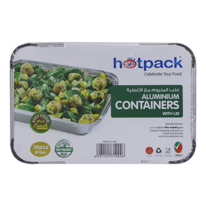 Hotpack Aluminium Containers with LID 8389 10pcs