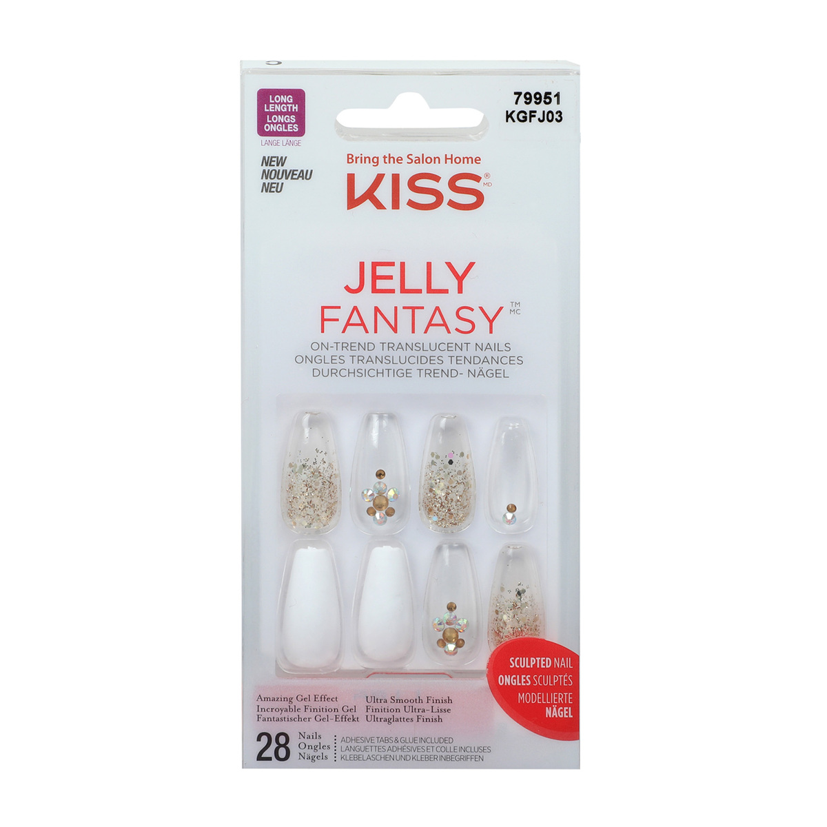 Kiss Jelly Fantasy Nails KGFJ03 28pcs Online at Best Price | Nail Care ...