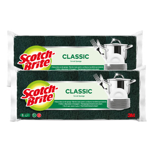 Scotch Brite Heavy Duty Classic Scrub Sponge 8 pcs 1+1