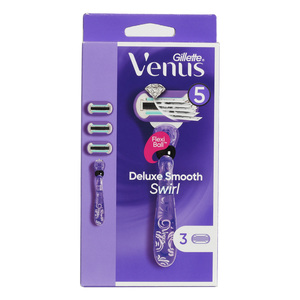 Gillette Venus 5 Smooth Swirl 1 Handle + 3 Cartridges