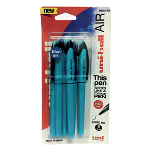 Uniball Air Micro Fine Rollerball Pen 6pcs Set 188M-BEL-06C